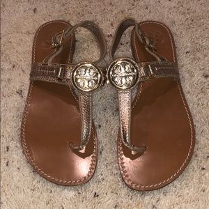 Metallic gold Tory Burch sandals